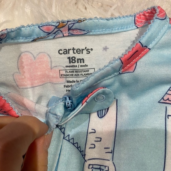 3 for $50 Carter’s footed one piece pajama 18M NWT - Picture 2 of 2